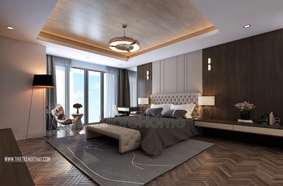Thiết kế nội thất phòng ngủ Master chung cư Royal City